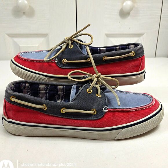 Women's SPERRY TOP-SIDER Bahama Boat Shoe Washed Canvas 2-Eye Sneakers US Size 9 - Picture 4 of 12